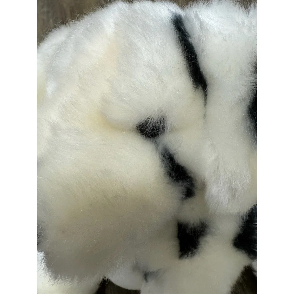 Dalmatian Puppy Dog Plush Stuffed Animal Black White Spotted Floppy 10 Inch